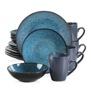 16/32/48-Piece Tableware Set Vintage Ceramic Blue/Brown