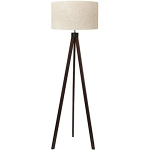 Wood Tripod Floor Lamp, Mid Century Modern Design, Living Room, Bedroom Office or Study