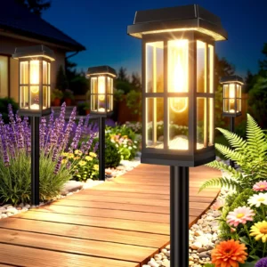 Solar Powered Outdoor Pathway Lights (4-8-Pack)